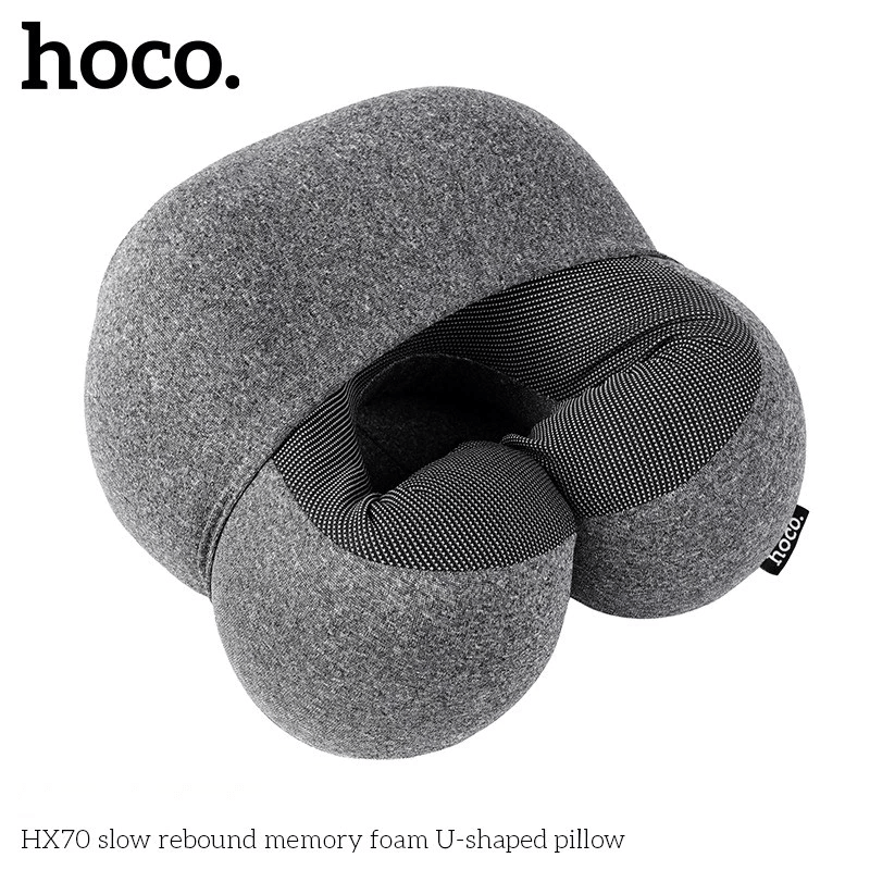 หมอนรองคอ HOCO HX70 เมมโมรี่โฟม ทรงตัว U รองรับต้นคอ 360&deg; พับเก็บได้ พร้อมถุงสำหรับพกพา